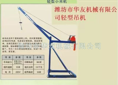 點(diǎn)擊查看詳細(xì)信息<br>標(biāo)題：華友機(jī)械家用小吊機(jī) 閱讀次數(shù)：10020